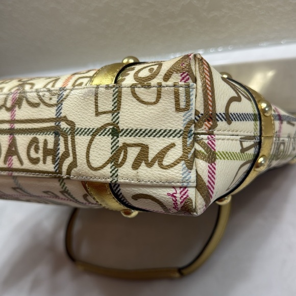 Coach Gold and Cream Tote Bag - Picture 9 of 12
